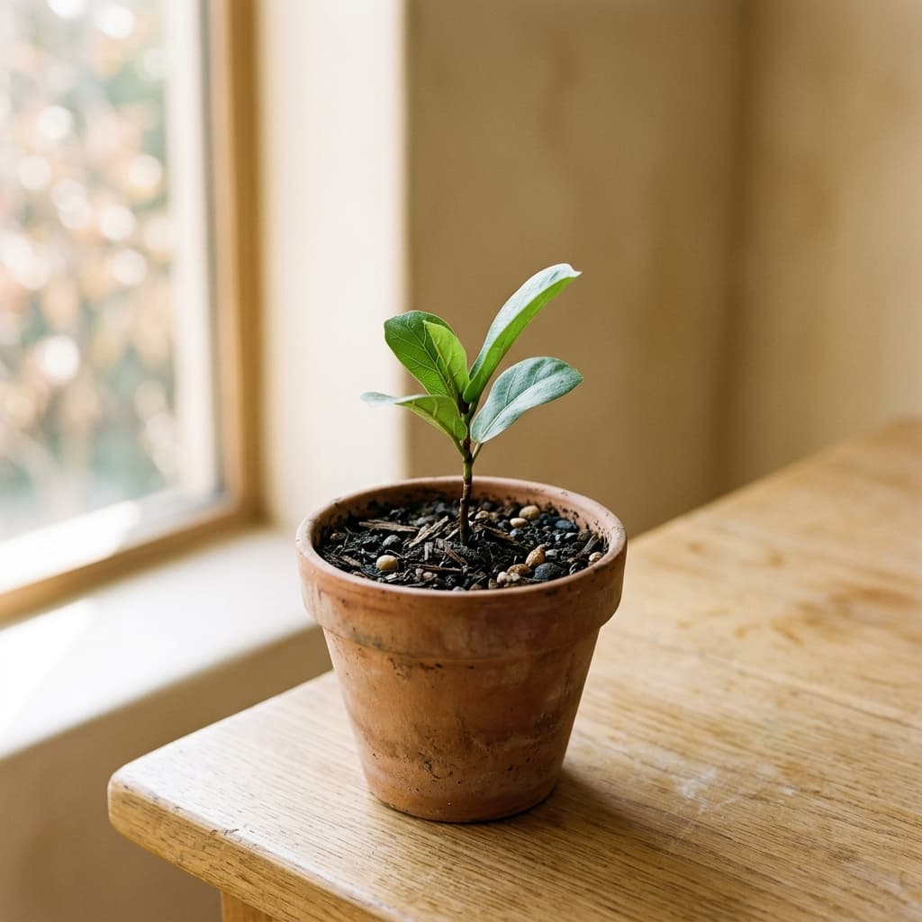 Green plant sprouting representing financial growth